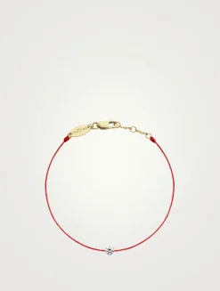 Absolu 18K Gold String Bracelet With Diamond