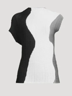 Abstract Tint Pleats Top