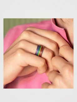 Acies Special Edition Recycled Silver Pride Ring