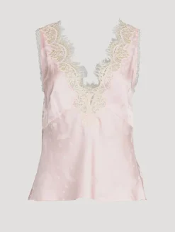 Adette Bow Jacquard Satin Cami