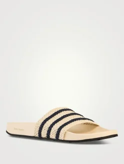 adidas Originals x Wales Bonner Adilette Leather Slide Sandals