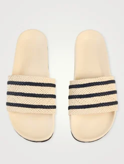 adidas Originals x Wales Bonner Adilette Leather Slide Sandals