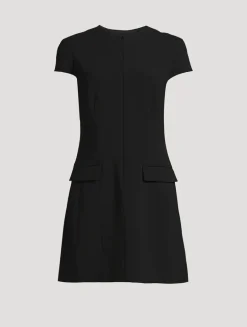 Admiral Crepe Short-Sleeve Shift Dress