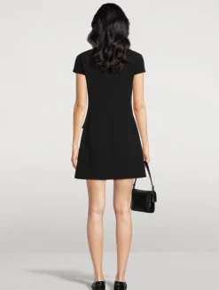 Admiral Crepe Short-Sleeve Shift Dress