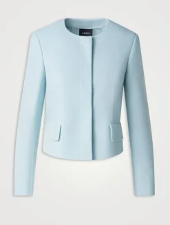 Adriana Wool Crêpe Double-Face Jacket