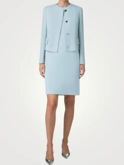 Adriana Wool Crêpe Double-Face Jacket