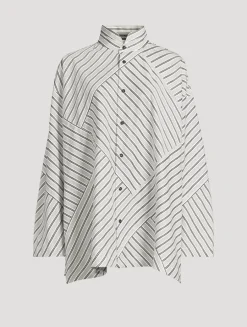 A-Line Shirt In Double Stripe Print