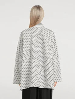 A-Line Shirt In Double Stripe Print