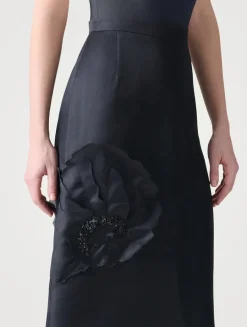 A-Line Skirt With 3D Anemone Appliqué