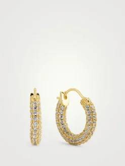 Amalfi Pavé Huggie Hoop Earrings