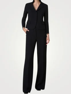 Amber Wool Crêpe Double-Face Jacket