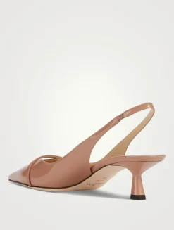 Amita Patent Leather Slingback Pumps