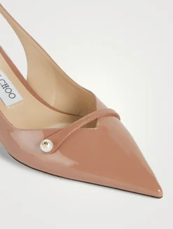 Amita Patent Leather Slingback Pumps