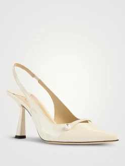 Amita Patent Leather Slingback Pumps