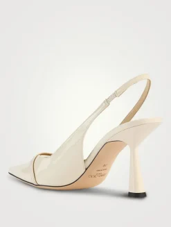 Amita Patent Leather Slingback Pumps