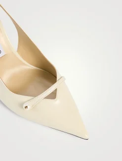 Amita Patent Leather Slingback Pumps