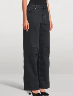 Anagram Wide-Leg Jeans