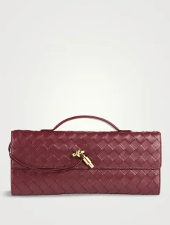 Andiamo Long Leather Top Handle Clutch