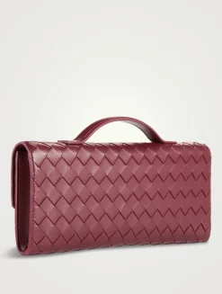 Andiamo Long Leather Top Handle Clutch