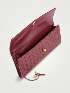 Andiamo Long Leather Top Handle Clutch