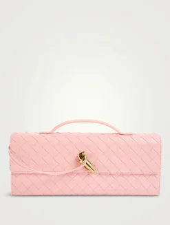 Andiamo Long Leather Top Handle Clutch