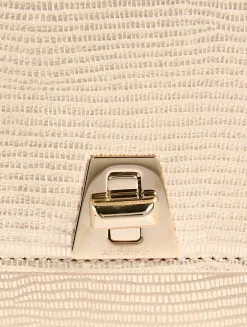 Anouk Envelope Lizard-Embossed Metallic Leather Clutch