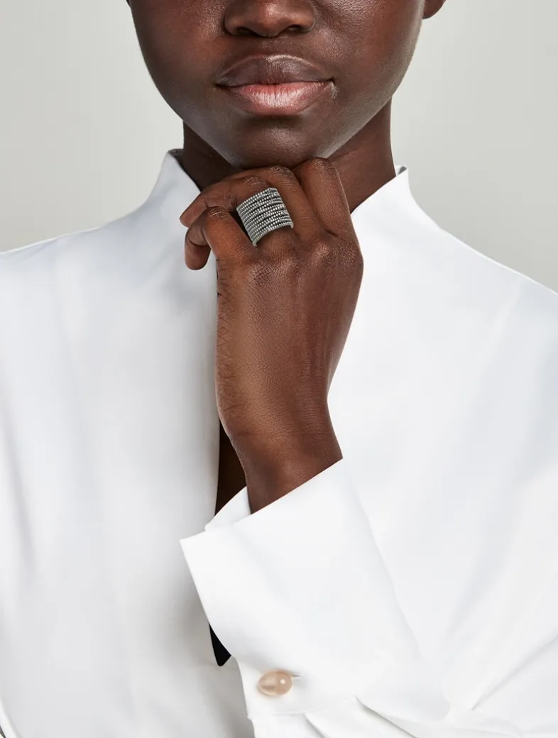 Antifer Gold Ring With Diamonds