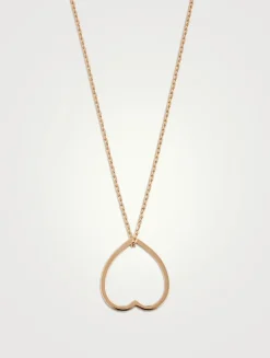 Antifer Heart 18K Rose Gold Long Pendant Necklace