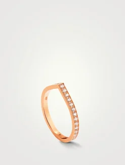 Antifer 18K Rose Gold Ring With Diamonds