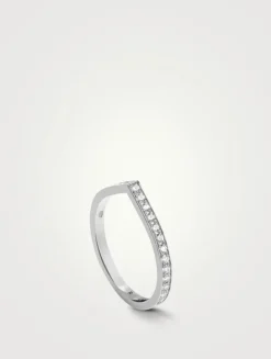 Antifer 18K White Gold Ring With Diamonds