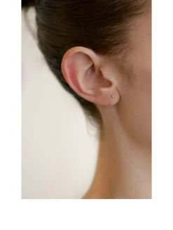 Anzie x Mel Soldera 14K Gold 2mm Ball Stud Earring