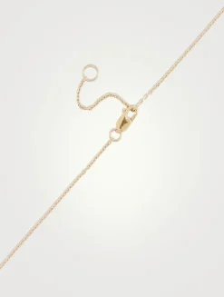 Anzie x Mel Soldera 14K Gold Clover Charm Necklace With Topaz And Diamond