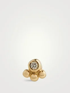 Anzie x Mel Soldera Phanie 14K Gold Diamond Stud Earring