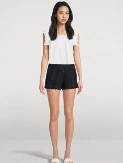Arbre Embroidered Shorts