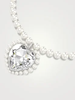 Ariana Grande x Swarovski Crystal Pearl Heart Necklace