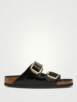 Arizona Big Buckle Leather Slide Sandals