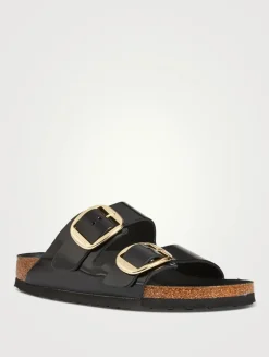 Arizona Big Buckle Leather Slide Sandals
