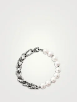 Asli Link Chain Pearl Bracelet