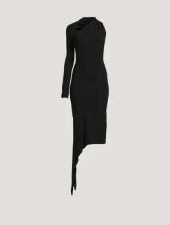 Asymmetric Jersey Dress