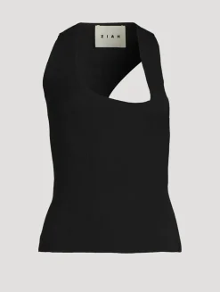 Asymmetric Racerback Tank Top