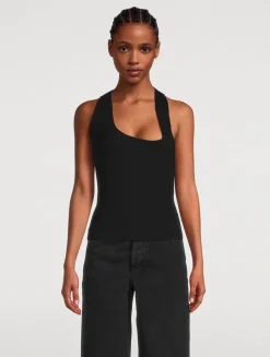 Asymmetric Racerback Tank Top