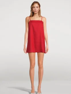 Aubree Linen Shift Dress