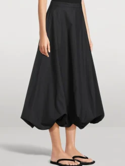 Aubrey Poplin Midi Skirt