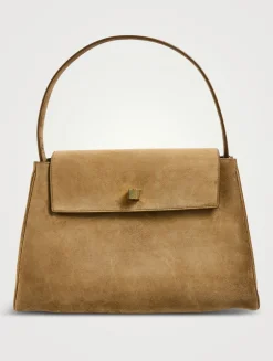 Audrey Suede Top Handle Bag
