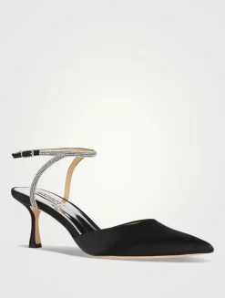 Autumn Crystal Satin Pumps