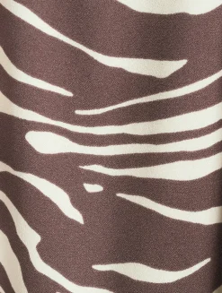 Avielle Halter Dress In Zebra Print