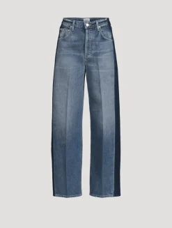 Ayla Baggy Jeans With Tuxedo Stripe