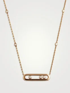 Baby Move 18K Rose Gold Necklace With Diamonds