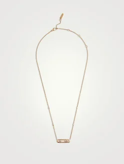 Baby Move 18K Rose Gold Necklace With Diamonds