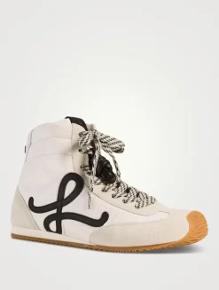 Ballet Runner 2.0 Nylon And Suede High-Top Sneakers